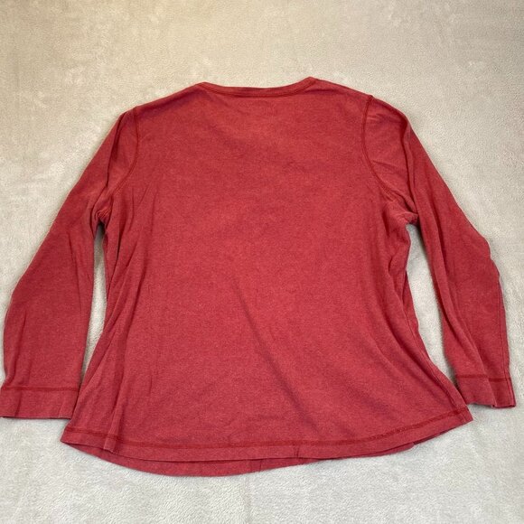 Duluth Trading Co. Womens Henley Shirt Size 2XL Long Sleeve Pullover Casual Red - Picture 7 of 7